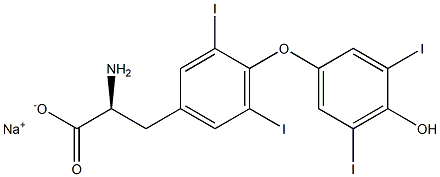 甲状腺氨酸钠,50809-32-0,结构式