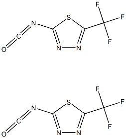 1,3,4-Thiadiazole, 2-isocyanato-5-(trifluoromethyl)-, dimer 结构式