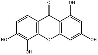 1,3,5,6-テトラヒドロキシ-9H-キサンテン-9-オン 化学構造式