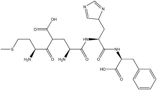 L-Met-L-Glu-L-His-L-Phe-OH 化学構造式