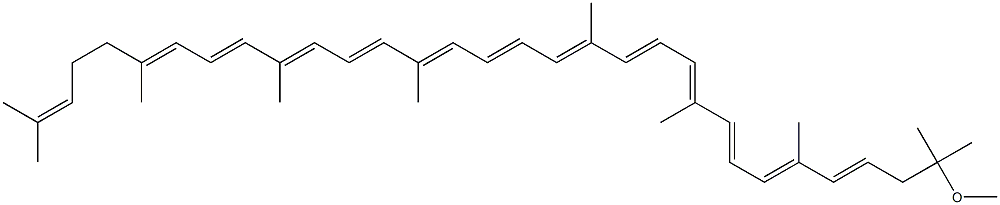3,4-ジデヒドロ-1,2-ジヒドロ-1-メトキシ-ψ,ψ-カロテン 化学構造式