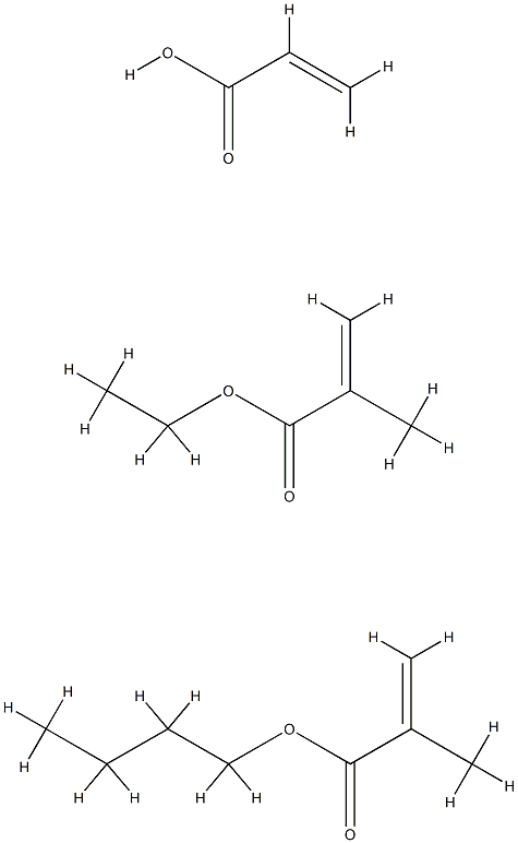 2-Propenoic acid, 2-methyl-, butyl ester, polymer with ethyl 2-methyl-2-propenoate and 2-propenoic acid Struktur