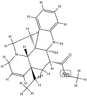 (2β,5α,12β,19α)-6,7-Didehydroaspidospermidine-3β-carboxylic acid methyl ester,50868-35-4,结构式