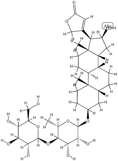 50906-57-5 3β-[(4-O-β-D-Glucopyranosyl-6-deoxy-α-L-mannopyranosyl)oxy]-16β-hydroxy-5β-card-20(22)-enolide