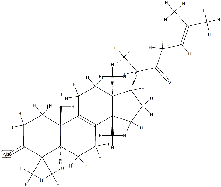 (13α,14β,17S,20ξ)-5α-Lanosta-8,24-diene-3,22-dione 结构式