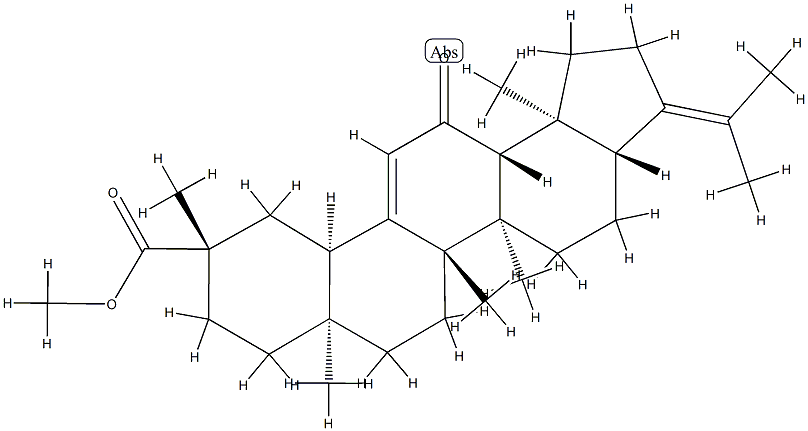 11-オキソ-A-ネオオレアナ-3,12-ジエン-30-酸メチル 化学構造式