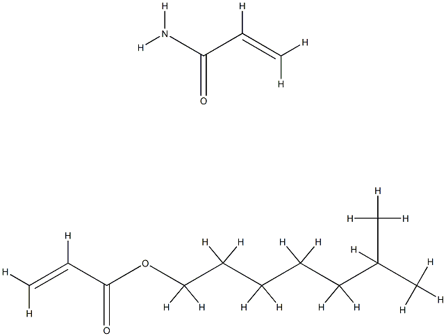 2-Propenoic acid, isooctyl ester, polymer with 2-propenamide Struktur