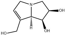(1S,2R,7aR)-7-(ヒドロキシメチル)-2,3,5,7a-テトラヒドロ-1H-ピロリジン-1,2-ジオール 化学構造式