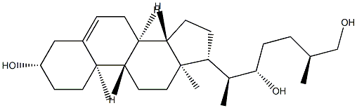 (22S,25S)-コレスタ-5-エン-3β,22,26-トリオール 化学構造式