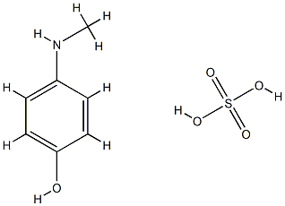 Phenol, p-(methylamino)-, sulfate (1:1) (salt) Structure