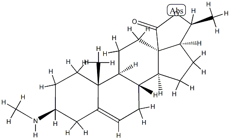 (20S)-20-ヒドロキシ-3β-(メチルアミノ)プレグナ-5-エン-18-酸γ-ラクトン 化学構造式