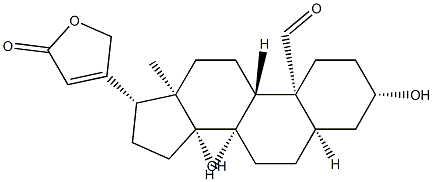 3β,14-Dihydroxy-19-oxo-5β-card-20(22)-enolide 结构式