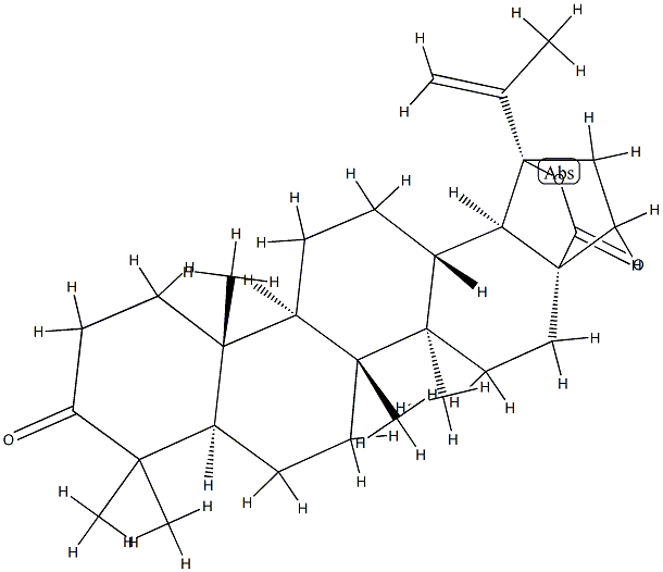 19β-Hydroxy-3-oxolup-20(30)-en-28-oic acid 28,19-lactone Structure