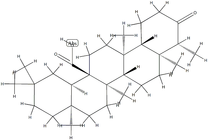 3-Oxo-D:A-friedooleanan-26-oic acid 结构式