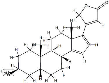 3β-Hydroxy-5β-carda-14,16,20(22)-trienolide Structure