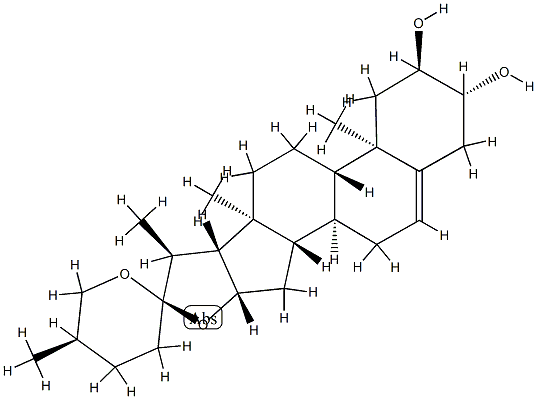 (25R)-Spirost-5-ene-2α,3β-diol Structure
