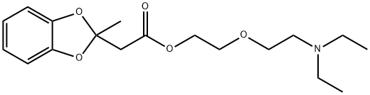 2-(2-Diethylaminoethoxy)ethyl=2-methyl-1,3-benzodioxole-2-acetate 结构式