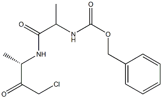 benzyloxycarbonylalanyl-alanine chloromethyl ketone 化学構造式