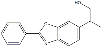 β-Methyl-2-phenyl-6-benzoxazoleethanol Struktur