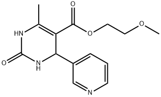 5-Pyrimidinecarboxylicacid,1,2,3,4-tetrahydro-6-methyl-2-oxo-4-(3-pyridinyl)-,2-methoxyethylester(9CI),512840-70-9,结构式