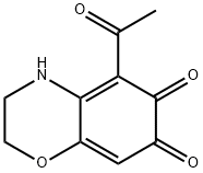 2H-1,4-Benzoxazine-6,7-dione,5-acetyl-3,4-dihydro-(9CI) 化学構造式