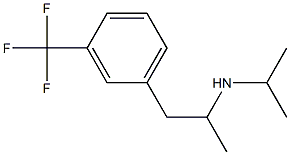 N-イソプロピル-α-メチル-3-(トリフルオロメチル)ベンゼンエタンアミン 化学構造式