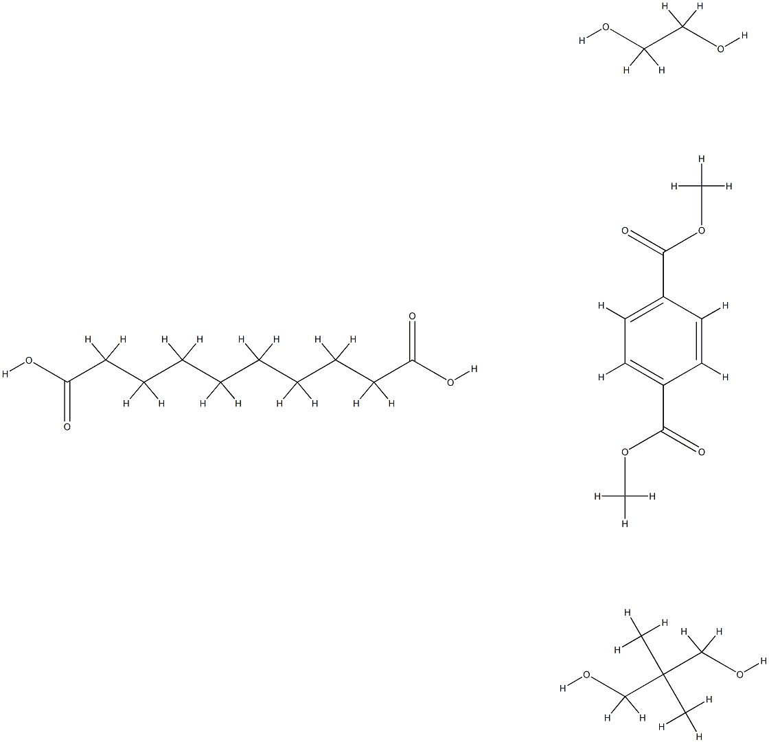 1,4-Benzenedicarboxylic acid, dimethyl ester, polymer with decanedioic acid, 2,2-dimethyl-1,3-propanediol and 1,2-ethanediol Struktur