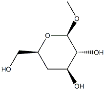 Methyl 4-deoxy-β-D-xylo-hexopyranoside Struktur