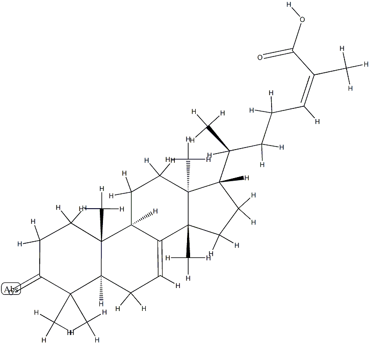 (13α,14β,17α,20S,24Z)-3-オキソラノスタ-7,24-ジエン-26-酸 化学構造式