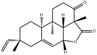 (9β)-6β-ヒドロキシ-3-オキソピマラ-7,15-ジエン-19-酸ラクトン 化学構造式