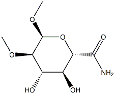 1-O,2-O-Dimethyl-α-D-glucopyranulonamide 结构式