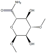 1-O,3-O-Dimethyl-α-D-glucopyranulonamide 结构式