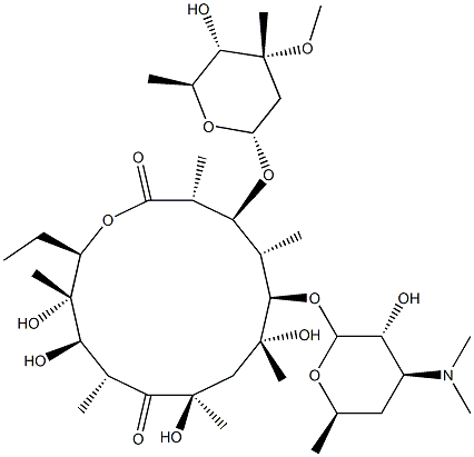 (8R)-8-Hydroxyerythromycin Structure