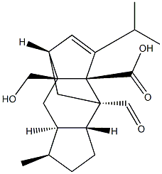 (1R)-4β-ホルミル-4,4aβ,5,6,7,7aα,8,8a-オクタヒドロ-8aβ-(ヒドロキシメチル)-3-イソプロピル-7β-メチル-1α,4-メタノ-s-インダセン-3aβ(1H)-カルボン酸 化学構造式