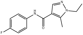 1H-Pyrazole-4-carboxamide,1-ethyl-N-(4-fluorophenyl)-5-methyl-(9CI)|