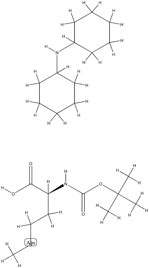 N-cyclohexylcyclohexanamine, (2S)-4-methylsulfanyl-2-(tert-butoxycarbo nylamino)butanoic acid Struktur