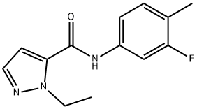 1H-Pyrazole-5-carboxamide,1-ethyl-N-(3-fluoro-4-methylphenyl)-(9CI) 结构式