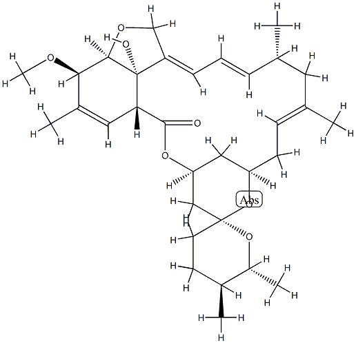 (6R,25R)-28-Deoxy-6,28-epoxy-25-methylmilbemycin B 结构式