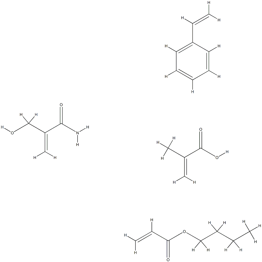 BUTYLACRYLATE-STYRENE-METHYLOLACRYLAMIDE-METHACRYLICACID Struktur