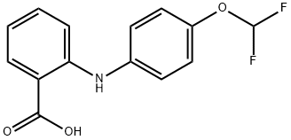 n-(p-(difluoromethoxy)phenyl)-anthranilicaci 化学構造式