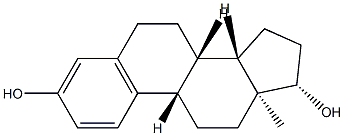(8α)-エストラジオール 化学構造式