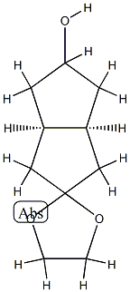 (3aR,5r,6aS)-3-hydroxy-7,7-(ethylidene acetal)bicyclo[3.3.0]octane Structure