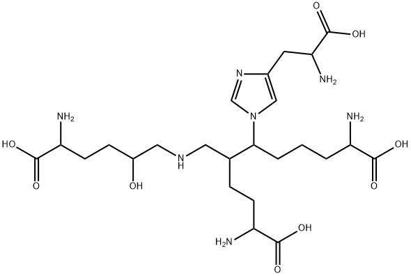 ヒスチジノヒドロキシメロデスモシン 化学構造式