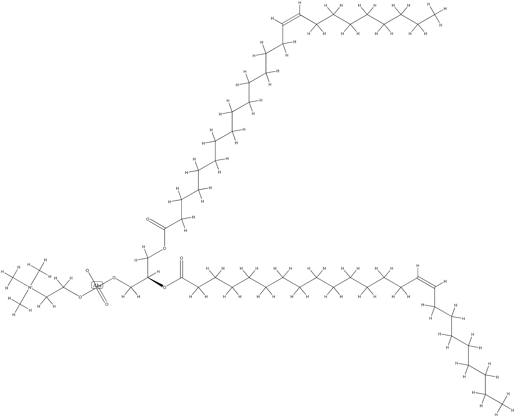 1,2-DINERVONOYL-SN-GLYCERO-3-PHOSPHOCHOLINE;24:1 (CIS) PC 结构式