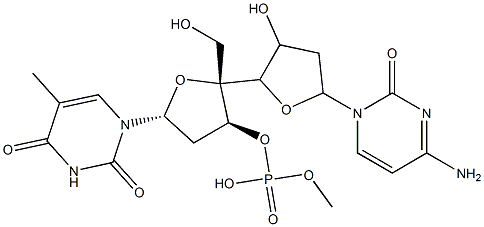 thymidylyl-(3'-5')-deoxycytidine Struktur