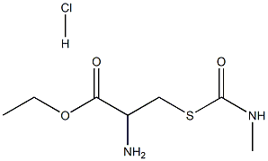 L-Cysteine, ethyl ester, methylcarbamate (ester),monohydrochloride Struktur