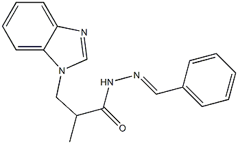 (E)-3-(1H-benzo[d]imidazol-1-yl)-N-benzylidene-2-methylpropanehydrazide|