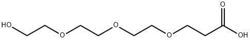 3-(2-[2-(2-ヒドロキシエトキシ)エトキシ]エトキシ)プロパン酸 化学構造式