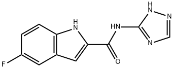 1H-Indole-2-carboxamide,5-fluoro-N-1H-1,2,4-triazol-3-yl-(9CI) Structure