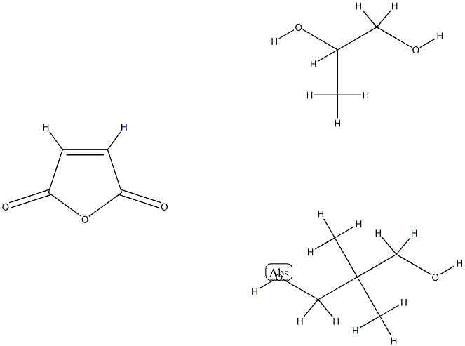 顺丁烯二酐与2,2-二甲基-1,3-丙二醇和1,2-丙二醇的聚合物, 51838-29-0, 结构式